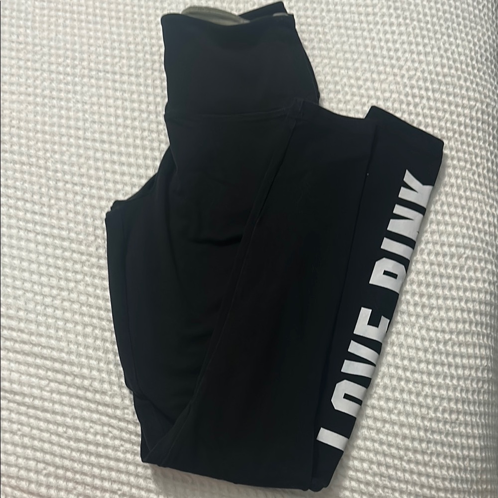 Victoria's Secret Pink Black Yoga Leggings
